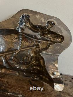 OUTSTANDING Antique Chocolate Mold 19 ANTON REICHE Santa Sleigh & Reindeer