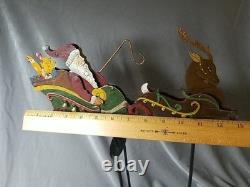Old Pendulum Perpetual Balancing SANTA CLAUS REINDEER Sleigh Sled Christmas 17