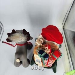 Original Troll Doll 1960/2009 DAM Reindeer & Santa in Sleigh LTD EDT EXT. RARE