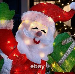 Outdoor Santa Reindeer Sleigh Yard Decoration Display Holiday Christmas Decor