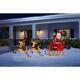 Outdoor Santa Reindeer Sleigh Yard Decoration Display Holiday Decor Led Lights