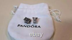 PANDORA? Holiday Wreath Sleigh Angel Reindeer Christmas Charm Lot of 7? RETIRED