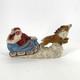 Papier Mache Santa Claus Sleigh Reindeer Christmas Pulp Paper Vtg Unfinished 10