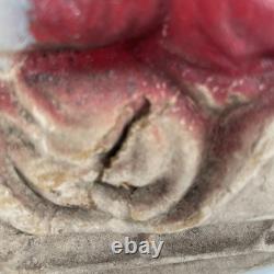 Papier Mache Santa Claus Sleigh Reindeer Christmas Pulp Paper VTG UNFINISHED 10