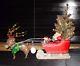 Penny Mcallister Christmas Santa In Sleigh With Tree & Reindeer