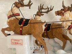 Pipka Midnight Flight (14H x 28L) Santa Sleigh & Reindeer Lmtd Ed NEW IN BOX