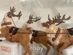 Pipka Midnight Flight (14H x 28L) Santa Sleigh & Reindeer Lmtd Ed NEW IN BOX