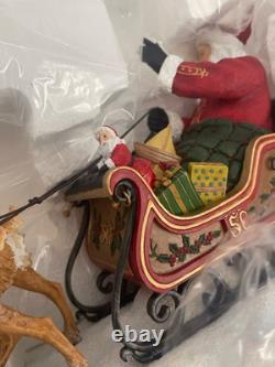 Pipka Midnight Flight (14H x 28L) Santa Sleigh & Reindeer Lmtd Ed NEW IN BOX