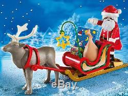 Playmobil Christmas Sleigh Of Santa with Reindeer, Playset 17 Pieces Toys