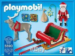 Playmobil Christmas Sleigh Of Santa with Reindeer, Playset 17 Pieces Toys