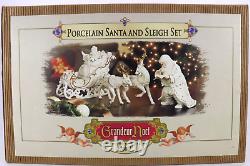 Porcelain Santa & Sleigh Set Grandeur Noel Collector's Edition 2001