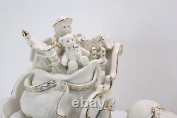 Porcelain Santa & Sleigh Set Grandeur Noel Collector's Edition 2001