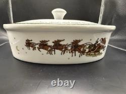Portmeirion A Christmas Story Covered Casserole With Santa, Sleigh & Reindeer