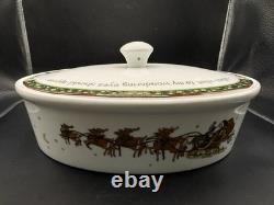 Portmeirion A Christmas Story Covered Casserole With Santa, Sleigh & Reindeer