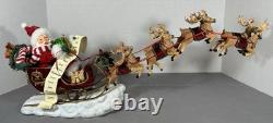 Possible Dreams Clothtique Eight Tiny Reindeer Santa Sleigh Dept 56 Box 4022801