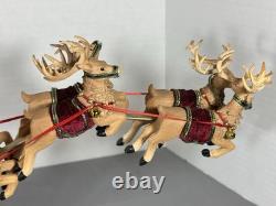 Possible Dreams Clothtique Eight Tiny Reindeer Santa Sleigh Dept 56 Box 4022801 Possible Dreams Clothtique Eight Tiny Reindeer Santa Sleigh Dept 56 Box 4022801
