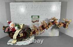 Possible Dreams Clothtique Eight Tiny Reindeer Santa Sleigh Dept 56 Box 4022801