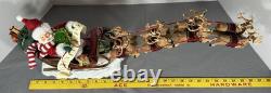 Possible Dreams Clothtique Eight Tiny Reindeer Santa Sleigh Dept 56 Box 4022801