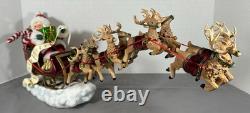 Possible Dreams Clothtique Eight Tiny Reindeer Santa Sleigh Dept 56 Box 4022801