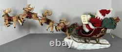 Possible Dreams Clothtique Eight Tiny Reindeer Santa Sleigh Dept 56 Box 4022801