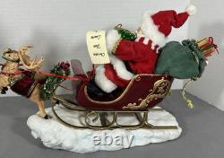 Possible Dreams Clothtique Eight Tiny Reindeer Santa Sleigh Dept 56 Box 4022801