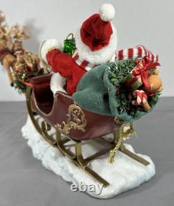Possible Dreams Clothtique Eight Tiny Reindeer Santa Sleigh Dept 56 Box 4022801