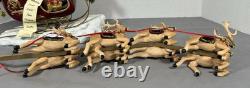 Possible Dreams Clothtique Eight Tiny Reindeer Santa Sleigh Dept 56 Box 4022801