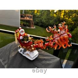 Possible Dreams Clothtique Santa Sleigh Reindeer Figurine Christmas Decor PDR