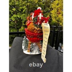 Possible Dreams Clothtique Santa Sleigh Reindeer Figurine Christmas Decor PDR