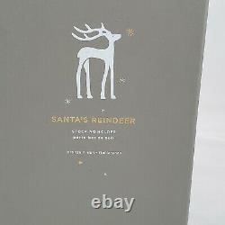 Pottery Barn Christmas Santa's Sleigh REINDEER DEER Bronze Stocking Holder New