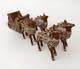 Pottery Barn Gingerbread Sleigh And Reindeer Set Of 5 Santa Christmas Ceramic