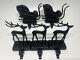 Pottery Barn Santa's Sleigh Reindeer Bronze Metal Stocking Holder Deer Stag Set