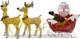 Pre-lit 34 Santa's Sleigh & Reindeer D&eacute;cor With White Lights & Stakes