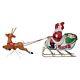 Pre-lit Santa With Sleigh & Reindeer