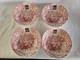 Queen's Santa Claus Sleigh Reindeer Village Pasta Bowls 9 Red Set Of 4 New