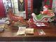 Rare! 1940's Puloron Santa Sleigh With 2 Reindeer Price Reduced