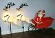 Rare 1960s Vintage Beco Christmas Plastic Blow Mold Set- Santa Sleigh 2 Reindeer