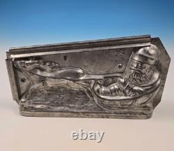RARE Antique Jaburg Brothers Santa in Sleigh with Reindeer Chocolate Mold 99