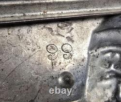 RARE Antique Jaburg Brothers Santa in Sleigh with Reindeer Chocolate Mold 99