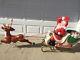 Rare Empire Mold Giant Santa Claus Sleigh Reindeer Noel Christmas Blow Mold