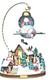 Rare Htf Christopher Radio Santa's Fly By Snowglobe Musicbox Christmas New
