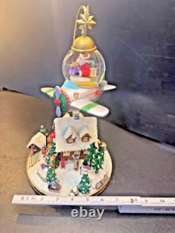 RARE HTF Christopher Radio SANTA'S FLY BY SNOWGLOBE Musicbox CHRISTMAS NEW