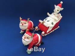 RARE! Holt Howard 1959 Santa Pulling Reindeer In A Sleigh