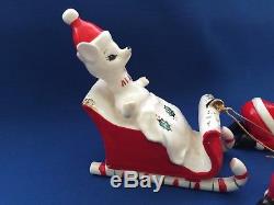 RARE! Holt Howard 1959 Santa Pulling Reindeer In A Sleigh