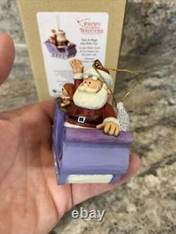 RARE Jim Shore Rudolph the Red Nose Reindeer Santa Sleigh Christmas Ornament