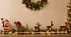 Rare Pottery Barn Kids Wooden Santa Sleigh Reindeer Holiday Display Set Complete