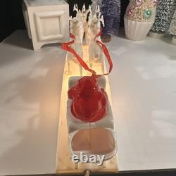 RARE Royal Electric Co Light-Up Antique Hard Plastic Sleigh Santa & Rudolph HTF