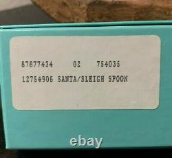 RARE Tiffany and Co. 1995 Sterling Santa Sleigh & Reindeer Christmas Spoon withBox