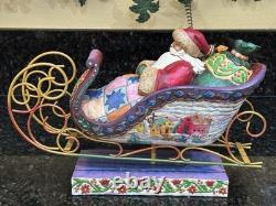 READ Jim Shore Lot Santa Sleigh Delivering Joy & the 3 Dash Away Reindeer