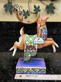 READ Jim Shore Lot Santa Sleigh Delivering Joy & the 3 Dash Away Reindeer
